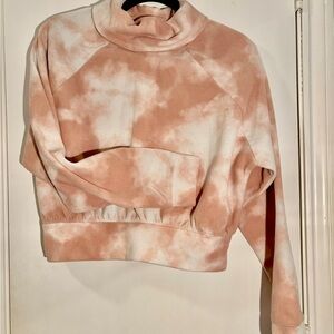 Blush Pink and Cream Tie-Dye Sweatshirt